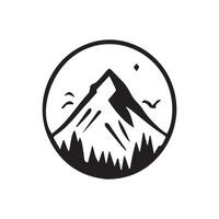 Montagne logo modèle conception minimaliste vecteur