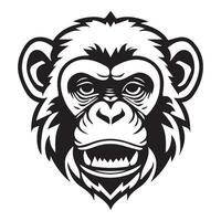 ai généré féroce singe iconique logo vecteur illustration