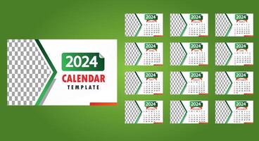 vecteur moderne 2024 calendrier modèle