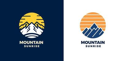 Montagne lever du soleil logo , la nature logo gratuit vecteur et gratuit svg
