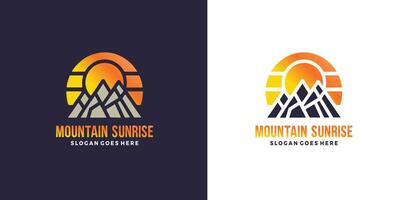 Montagne lever du soleil logo , la nature logo gratuit vecteur et gratuit svg