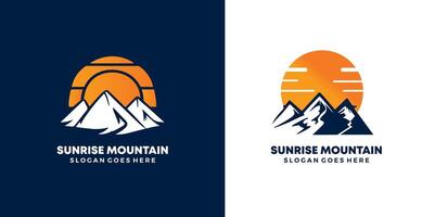 Montagne lever du soleil logo , la nature logo gratuit vecteur et gratuit svg