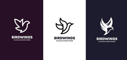 ailes logo, phénix logo, oiseau aile vecteur ensemble modèle illustration, aile marque conception, gratuit vecteur