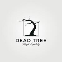 mort arbre logo seul vecteur illustration conception