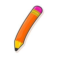 crayon. plat conception illustration main dessiner style vecteur