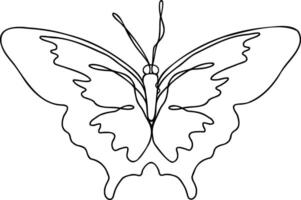 dessin au trait vecteur papillon