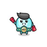 personnage mascotte boxeur bulle vecteur