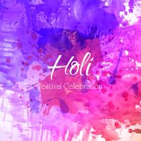 Happy Holi illustration vectorielle avec gulal coloré vecteur