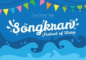 Conception de l&#39;affiche du festival de Songkran vecteur