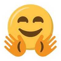 étreindre emoji icône vecteur