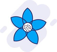 Cerise fleur ligne rempli arrière-plan icône vecteur
