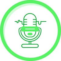 microphone vert mélanger icône vecteur