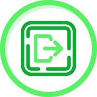 Se déconnecter vert mélanger icône vecteur