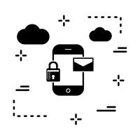 icône de message mobile vecteur