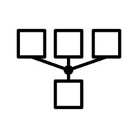 vecteur noir ligne icône information structure isolé sur blanc Contexte