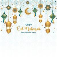 joyeux eid mubarak fond vecteur