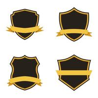 collection de Vide badges différent formes. Vide bouclier logo vecteur