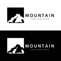 Montagne logo Facile conception aventure modèle silhouette paysage Facile moderne style marque produit affaires vecteur