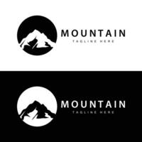 Montagne logo Facile conception aventure modèle silhouette paysage Facile moderne style marque produit affaires vecteur