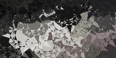 texture de vecteur gris clair avec des triangles aléatoires.