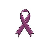 violet prune satin ruban honneurs soignants pour cancer conscience novembre mois vecteur illustration