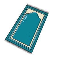 islamique prière tapis ou prière couverture isolé sur blanc arrière-plan, vecteur illustration