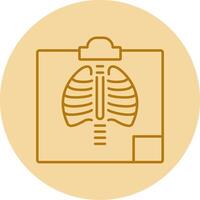 radiologie ligne cercle multicolore icône vecteur