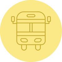 école autobus ligne cercle multicolore icône vecteur