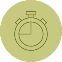 chronomètre ligne cercle multicolore icône vecteur