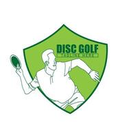 disque le golf logo conception vecteur