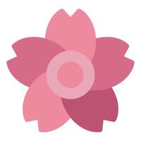 Cerise fleur icône printemps, pour uiux, la toile, application, infographie, etc vecteur