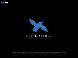 X moderne lettre logo vecteur