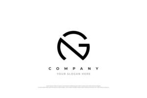 lettre ng ou gn logo conception vecteur