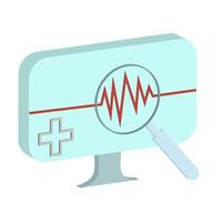 isométrique médical examen icône isolé sur une blanc Contexte pour médical sites Internet, chats, messagers. vecteur illustration