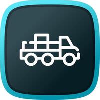 conception d'icône créative de camion de déménagement vecteur