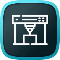 conception d'icône créative d'imprimante 3d vecteur