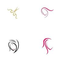 Salon de coiffure beauté design illustration vectorielle logo vecteur