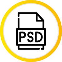 conception d'icône créative de fichier psd vecteur