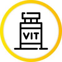 conception d'icônes créatives de vitamines vecteur