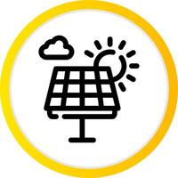 conception d'icône créative de panneau solaire vecteur