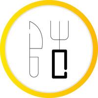 fourchette et couteau Créatif icône conception vecteur