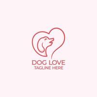 l'amour chien logo vecteur pour animaux domestiques affaires