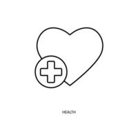 santé concept ligne icône. Facile élément illustration. santé concept contour symbole conception. vecteur