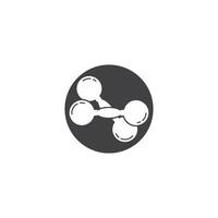 haltère, haltère Gym icône logo modèle Gym badge vecteur