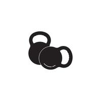 haltère, haltère Gym icône logo modèle Gym badge vecteur