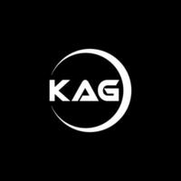 kag lettre logo conception, inspiration pour une unique identité. moderne élégance et Créatif conception. filigrane votre Succès avec le frappant cette logo. vecteur
