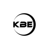 kbe lettre logo conception, inspiration pour une unique identité. moderne élégance et Créatif conception. filigrane votre Succès avec le frappant cette logo. vecteur