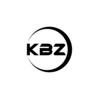 kbz lettre logo conception, inspiration pour une unique identité. moderne élégance et Créatif conception. filigrane votre Succès avec le frappant cette logo. vecteur