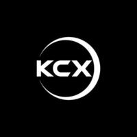 kcx lettre logo conception, inspiration pour une unique identité. moderne élégance et Créatif conception. filigrane votre Succès avec le frappant cette logo. vecteur