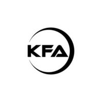 kfa lettre logo conception, inspiration pour une unique identité. moderne élégance et Créatif conception. filigrane votre Succès avec le frappant cette logo. vecteur